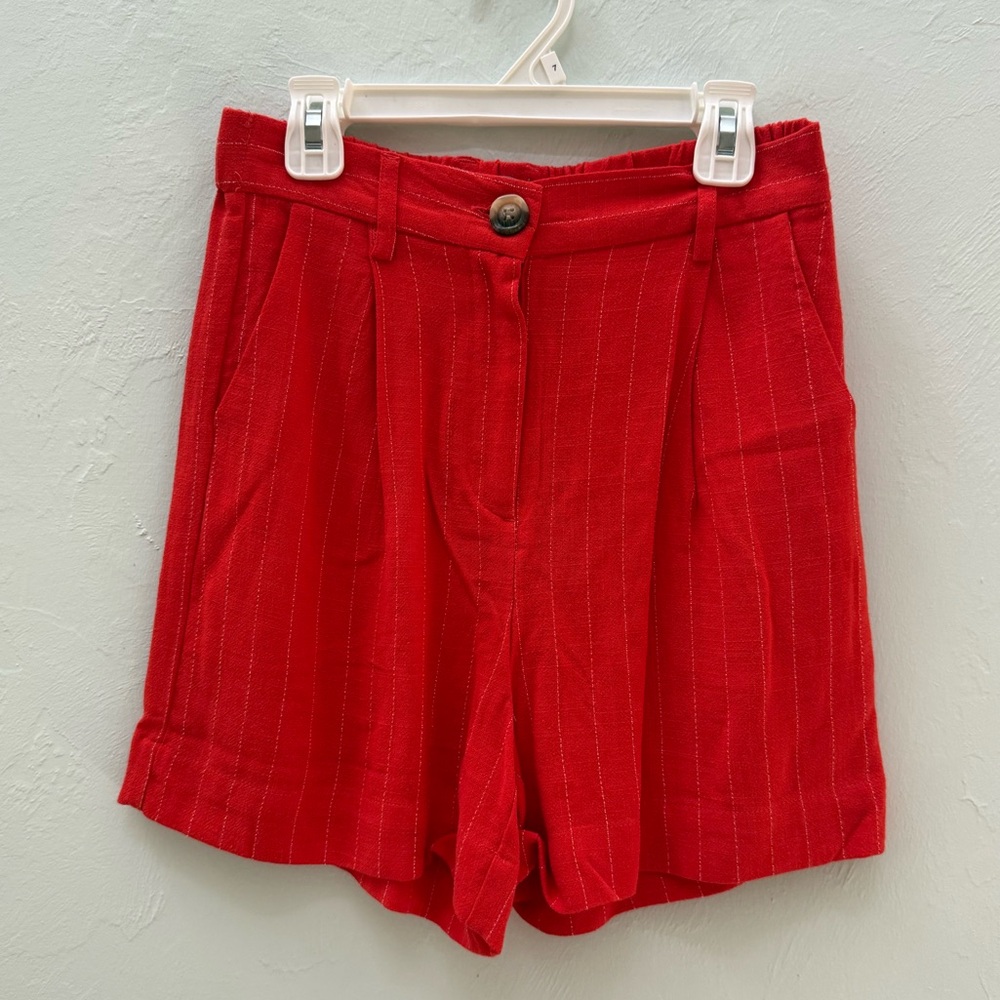 Draper James Pinstripe High-Waist Women’s Shorts